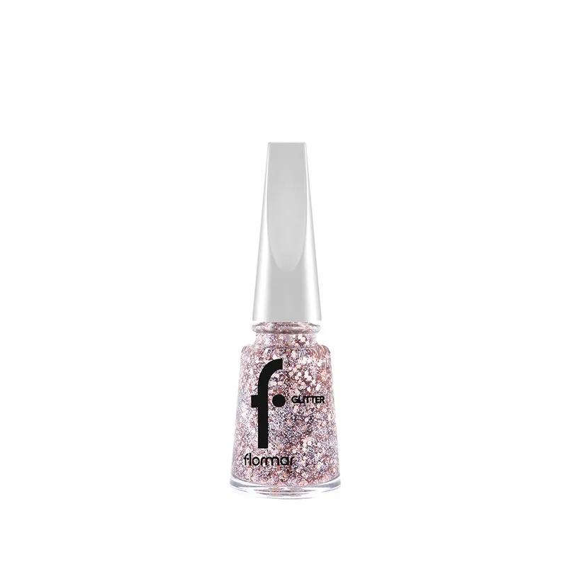 Flormar Glitter Nail Enamel - GL02 Pink Silver