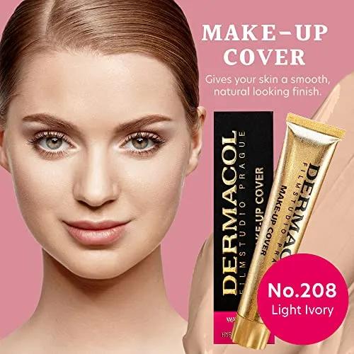 Dermacol Full Coverage Foundation | Long Lasting Waterproof Makeup Cover Cream SPF30 | Hypoallergenic & Light Weight Liquid | Tattoo-8