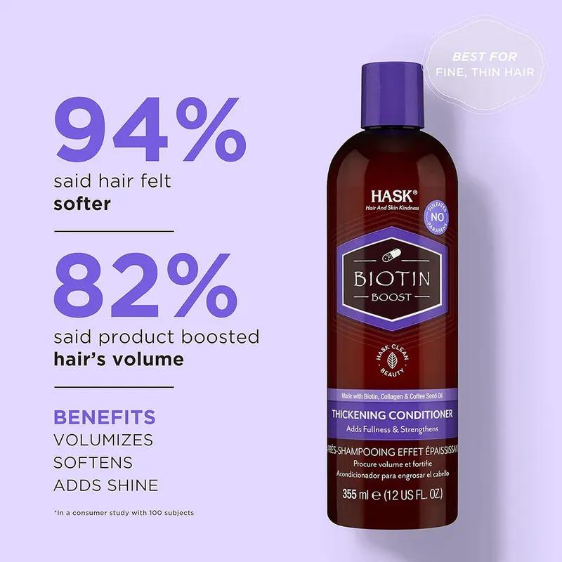 Hask Biotin Shampoo 355Ml + Botin Conditioner 355Ml X2 Value Pack