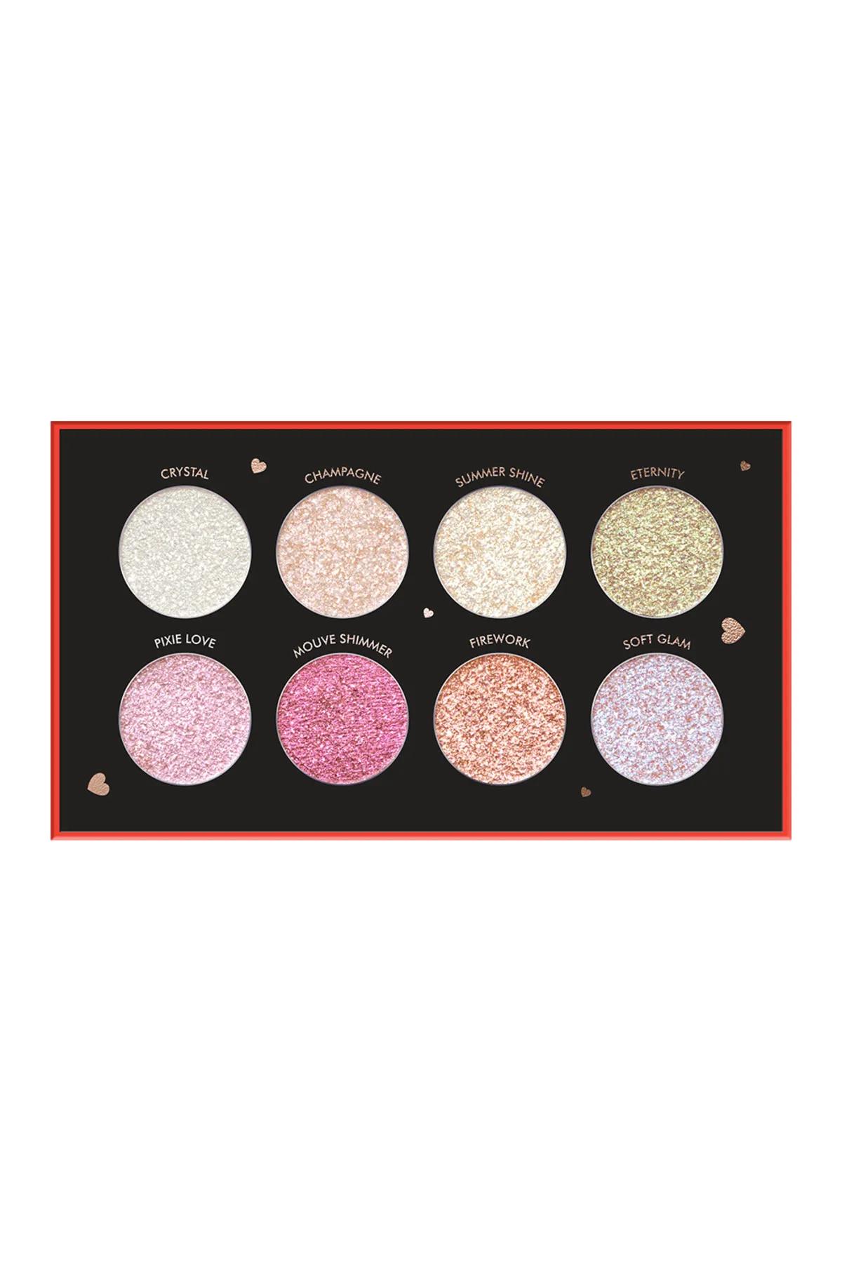 Forever52 Sparkle 8 Color Eyeshadow Palette-Multicolor - SKE002