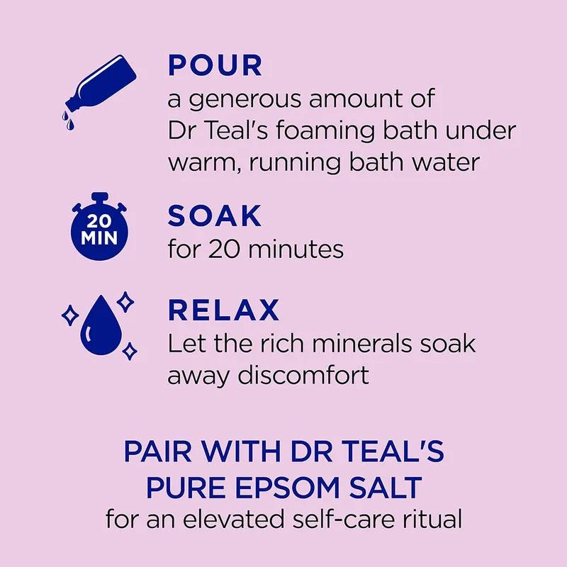 Dr Teal's Foaming Bath with Epsom Salt Black Elderberry 1000Ml