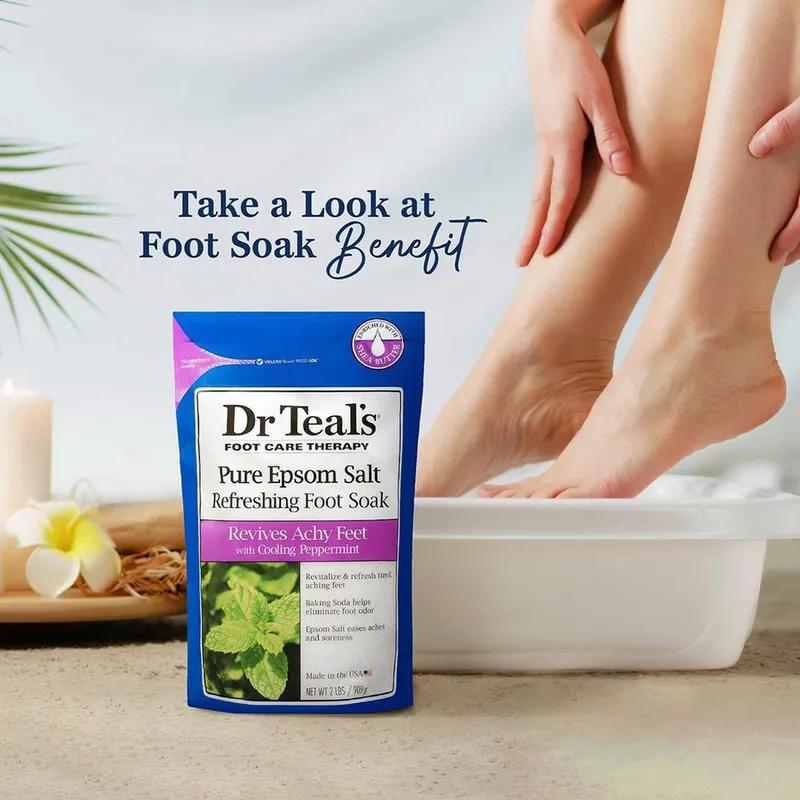 Dr Teal's Epsom Foot Soak - Cooling Peppermint 909g