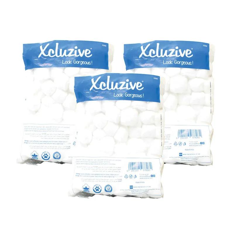 Xcluzive Cotton Balls 100'S x 3 Value Pack