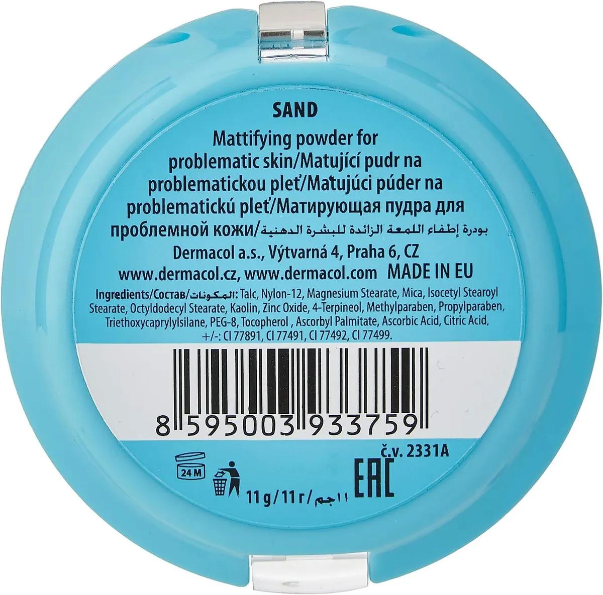 Dermacol Cosmetics Acnecover Mattifying Compact Powder 11g SAND