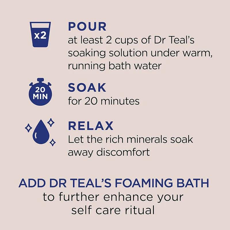 Dr Teal's Epsom Bath Salt Soaking Solution - Coconut Oil 1.36Kg