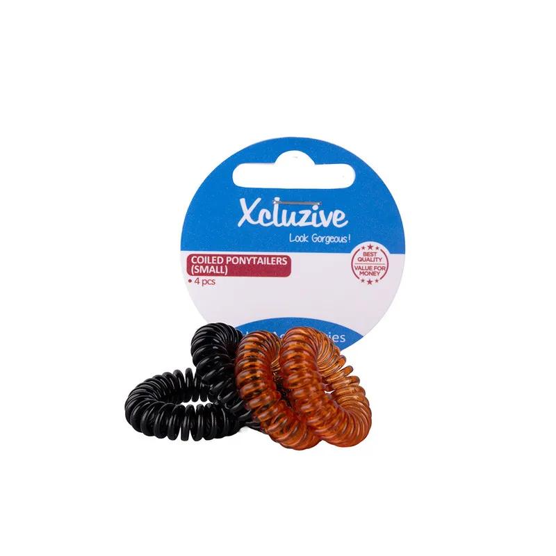 Xcluzive 4-Coiled Ponytailers (Small)