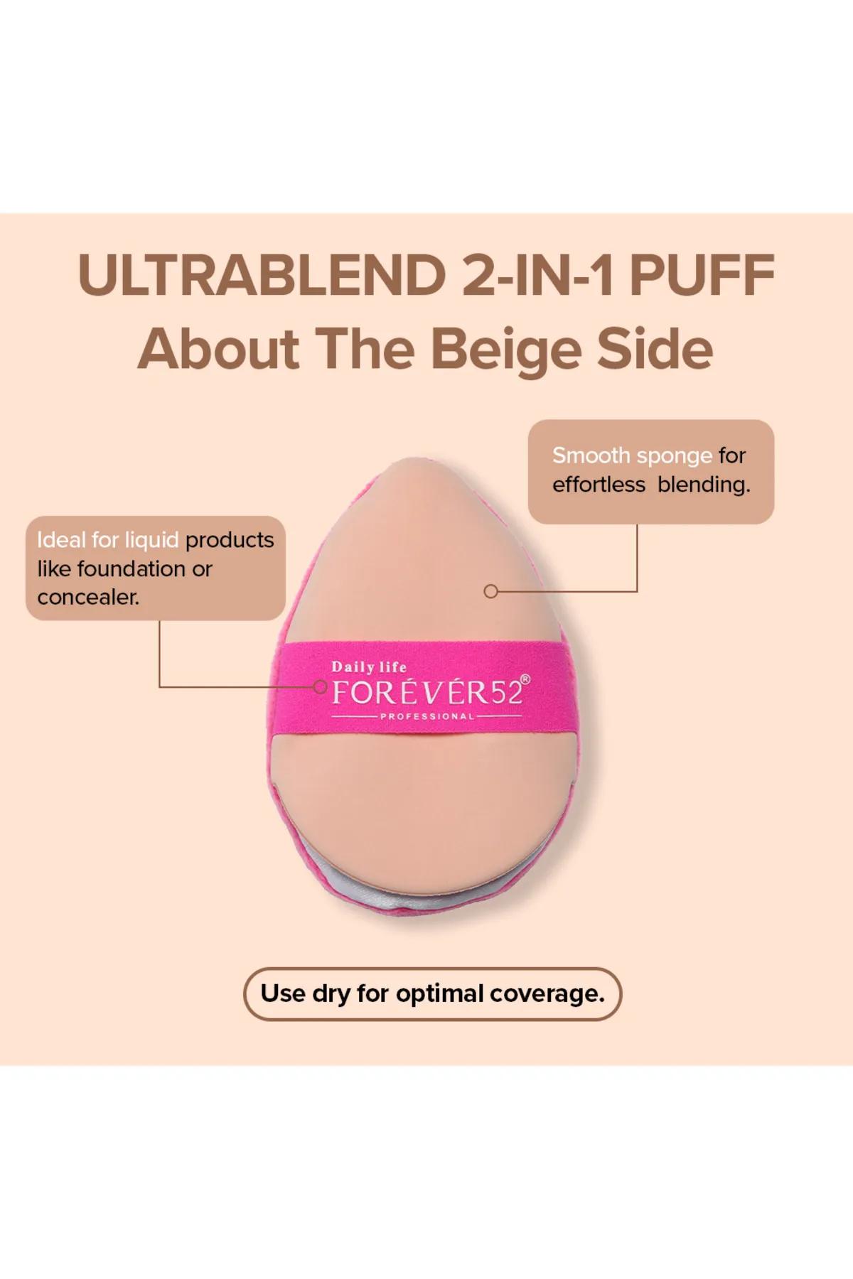 Ultrablend 2 In 1 Puff & Sponge-Pink and Beige