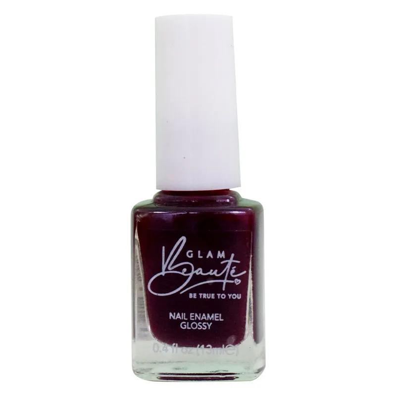 GlamBeaute Nail Enamel 27 - Burgundy Syrup