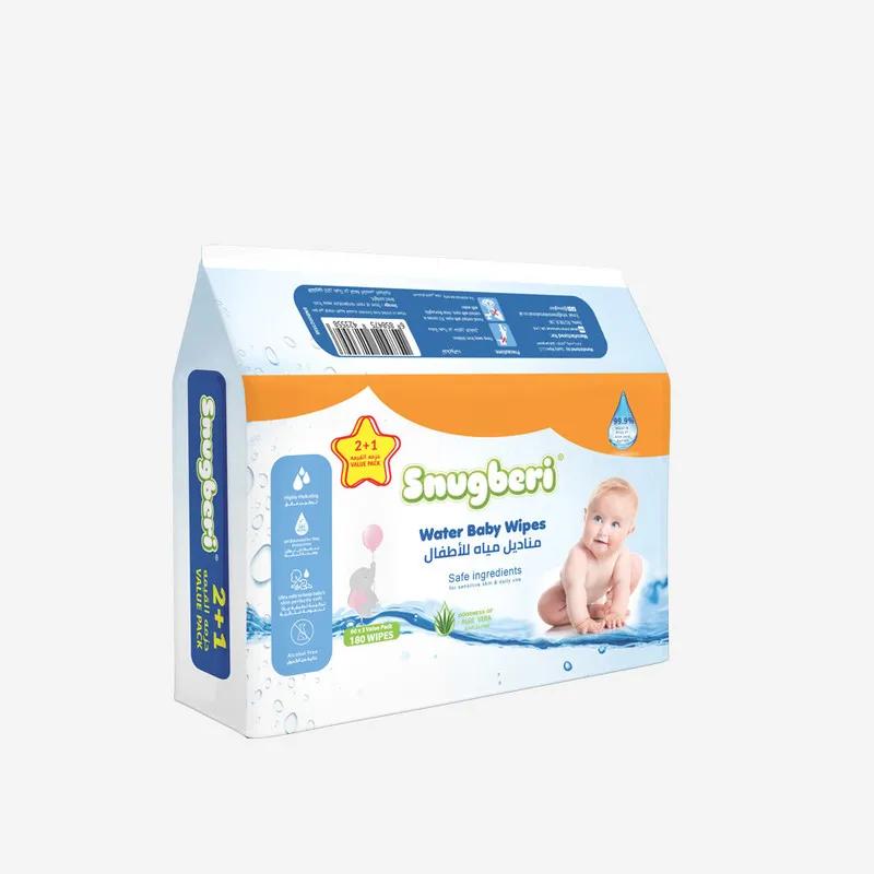Snugberi Water Baby Wipes 60's x 3 Value Pack