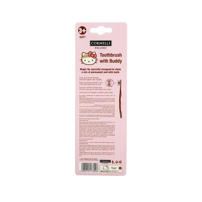 Cornells Hello Kitty Tooth Brush With Cap & Buddy