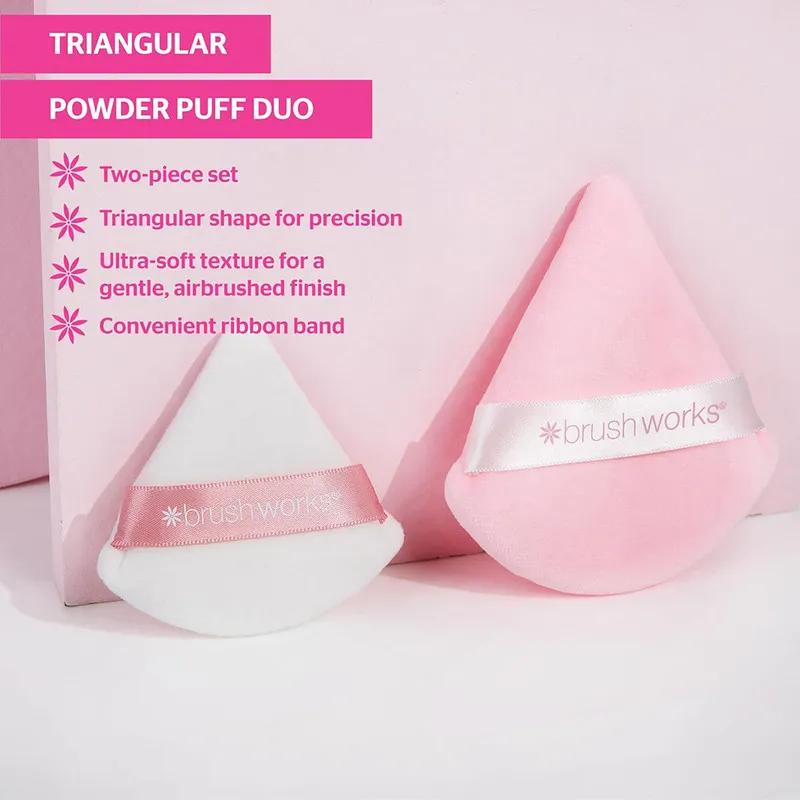 Brushworks Triangular Powder Puff Duo
