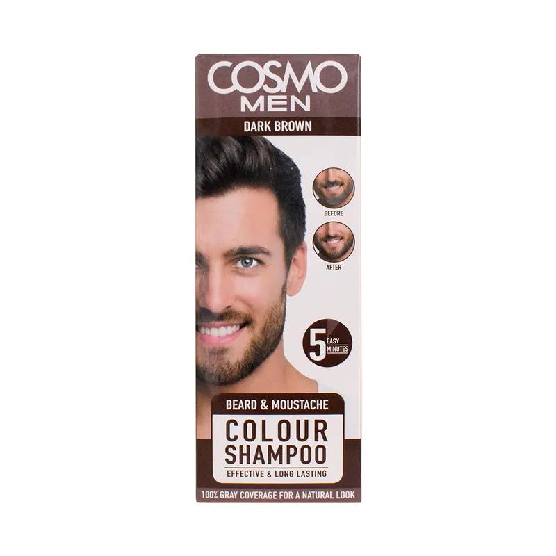 Cosmo Men Beard & Moustache Colour Shampoo Dark Brown 180ml