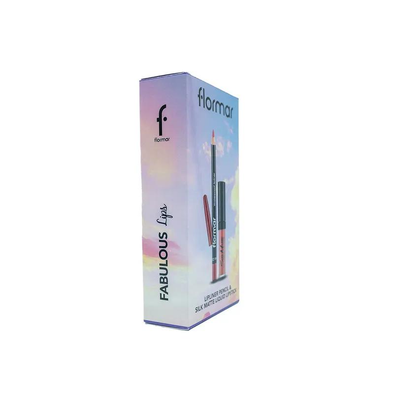Flormar Waterproof Lipliner Pencil Astd + Silk Matte Liquid Lipstick Astd