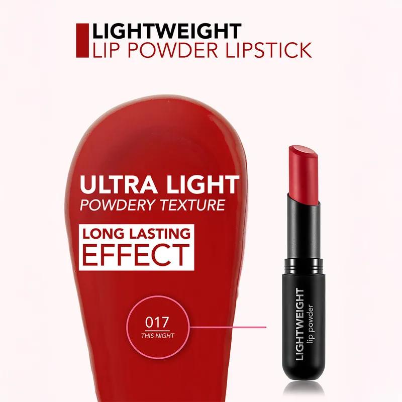 Flormar Light Weight Lip Powder LipStick  017 This Night