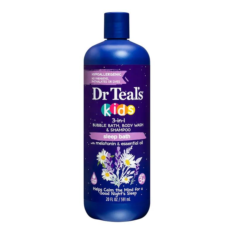 Dr Teals Kids 3 in 1 Bubble Bath, Body Wash & Shampoo Elderberry & Vitamin C 591ml