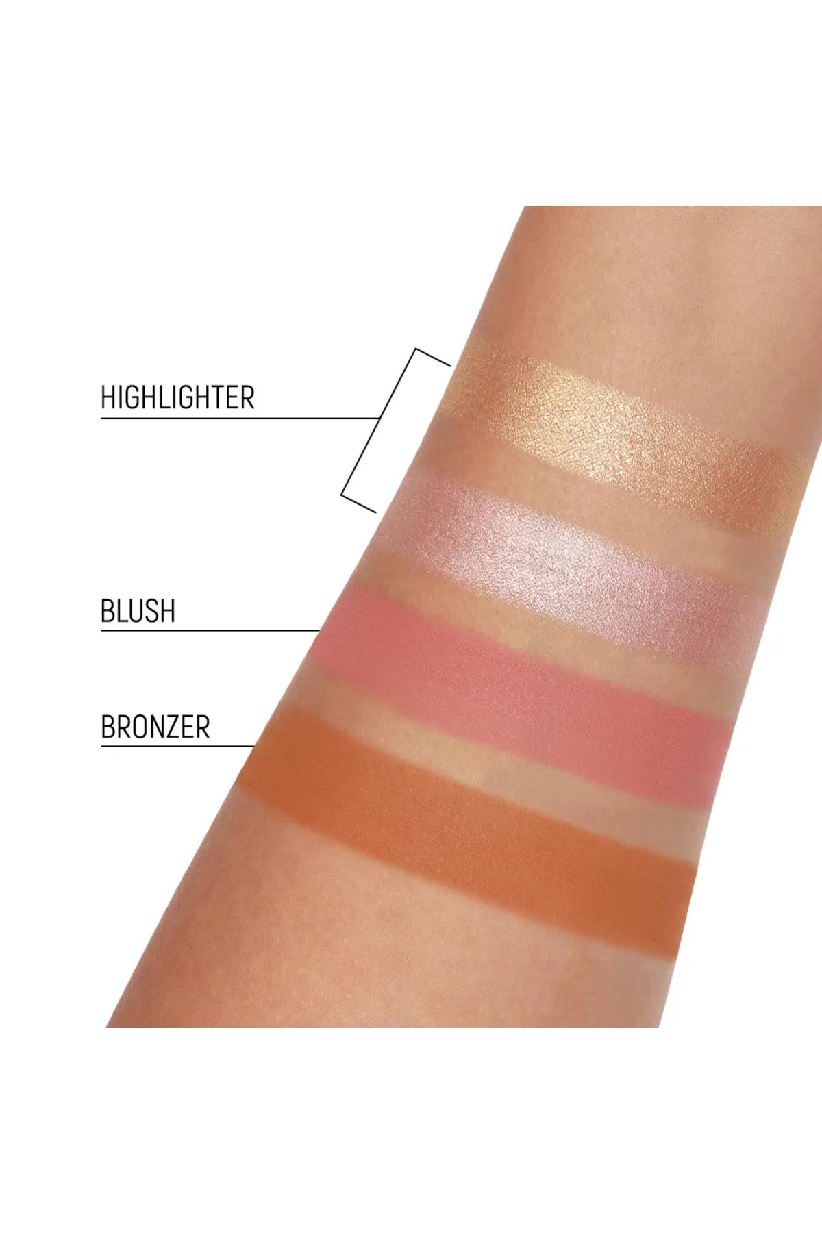 4 Color Blush & Highlighter Palette-Golden Hour Glow - CGP101