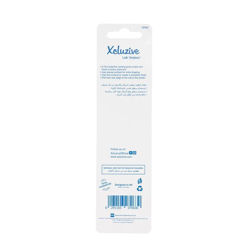 Xcluzive Sapphire N.File-Mdm W/Plastic Hndl*