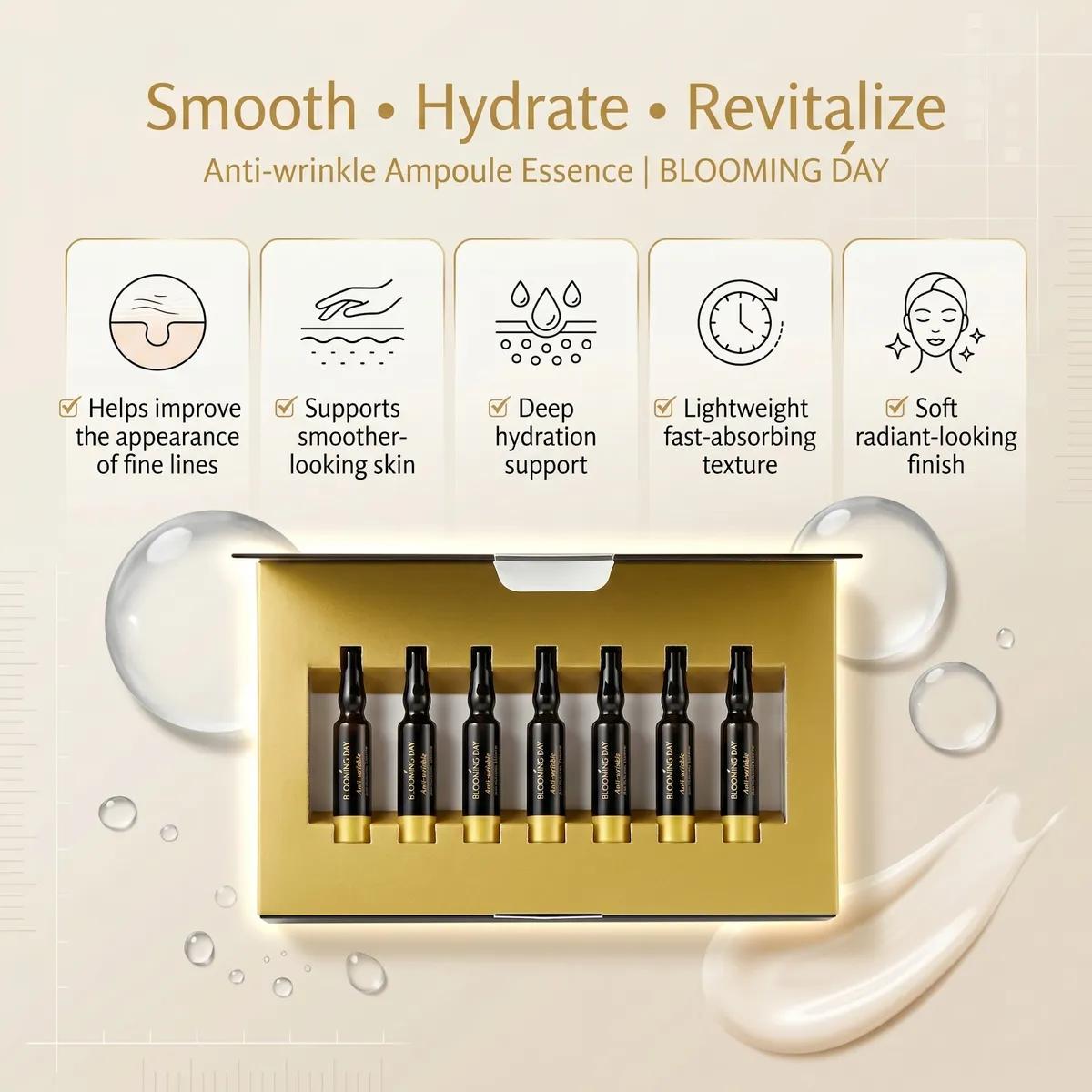 BLOOMING DAY Anti-Wrinkle Ampoule Essence 2ml * 7 Ampoules