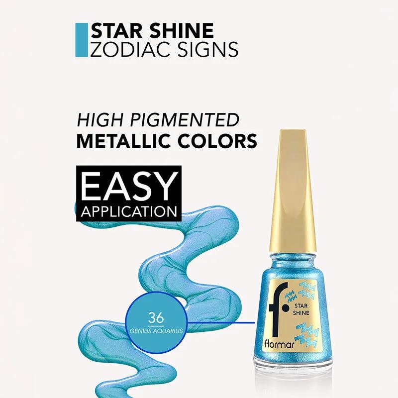 Flormar Star Shine Nail Enamel Zodiac -  36 Genius Aquarius
