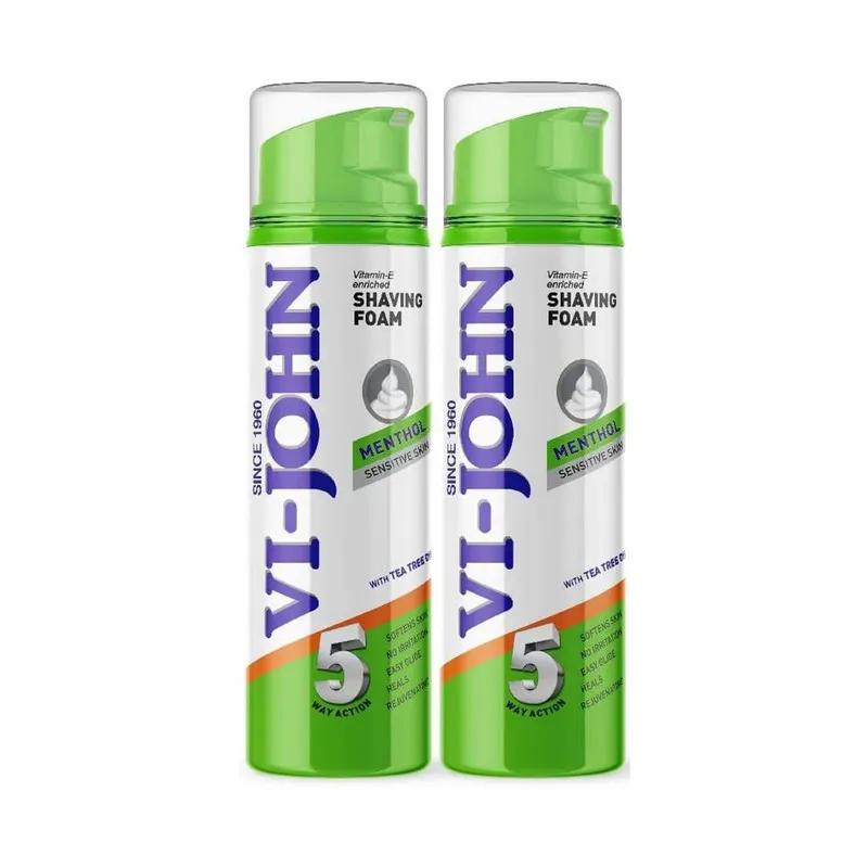 Vi-John Shaving Foam Menthol 200Ml X2 Value Pack