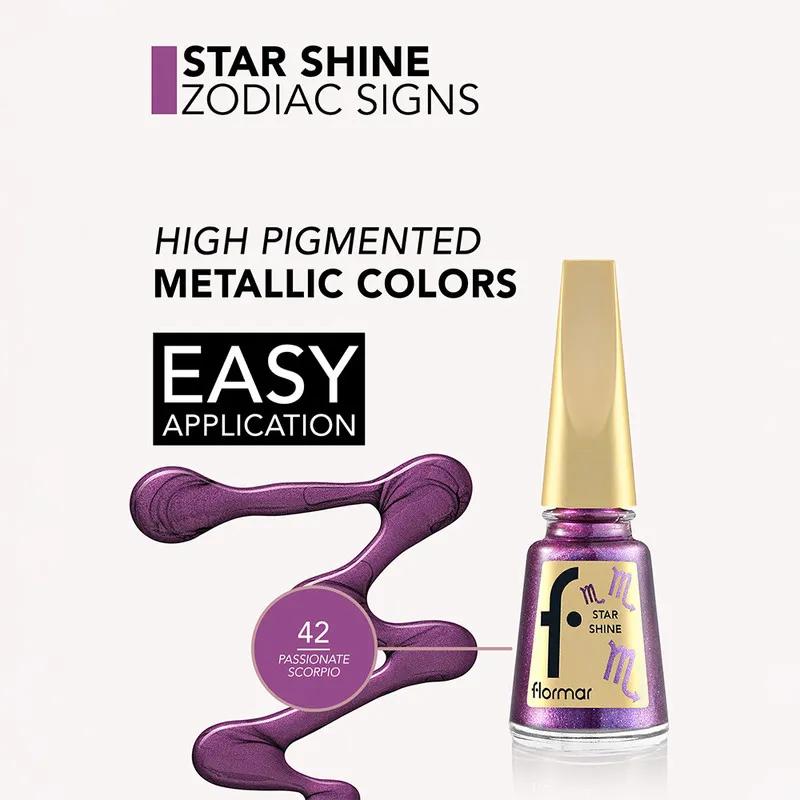 Flormar Star Shine Nail Enamel Zodiac -  42 Passionate Scorpio