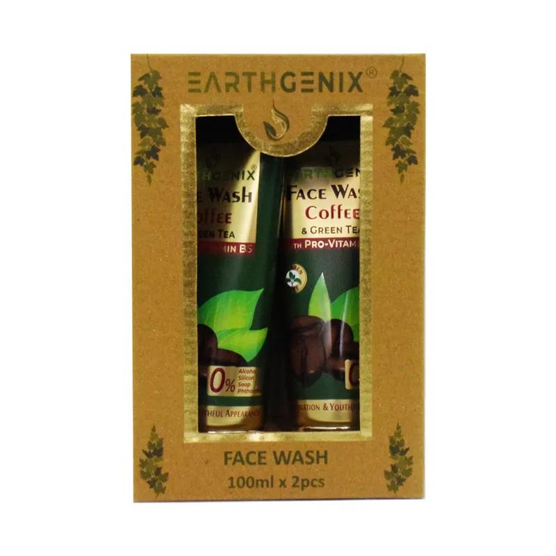 Earthgenix Coffee & Green Tea Face wash 100Ml x 2 Twin Pack