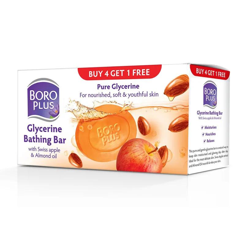 Himani Boroplus Glycerine Bathing Bar With Swiss Apple & Almond Oil 125gmX5