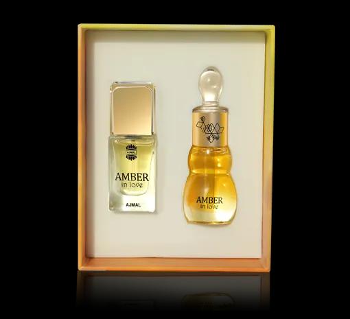 Amber In Love Perfume Set Unisex 26ml | Sweet Amber EDP & Oil Fragrance