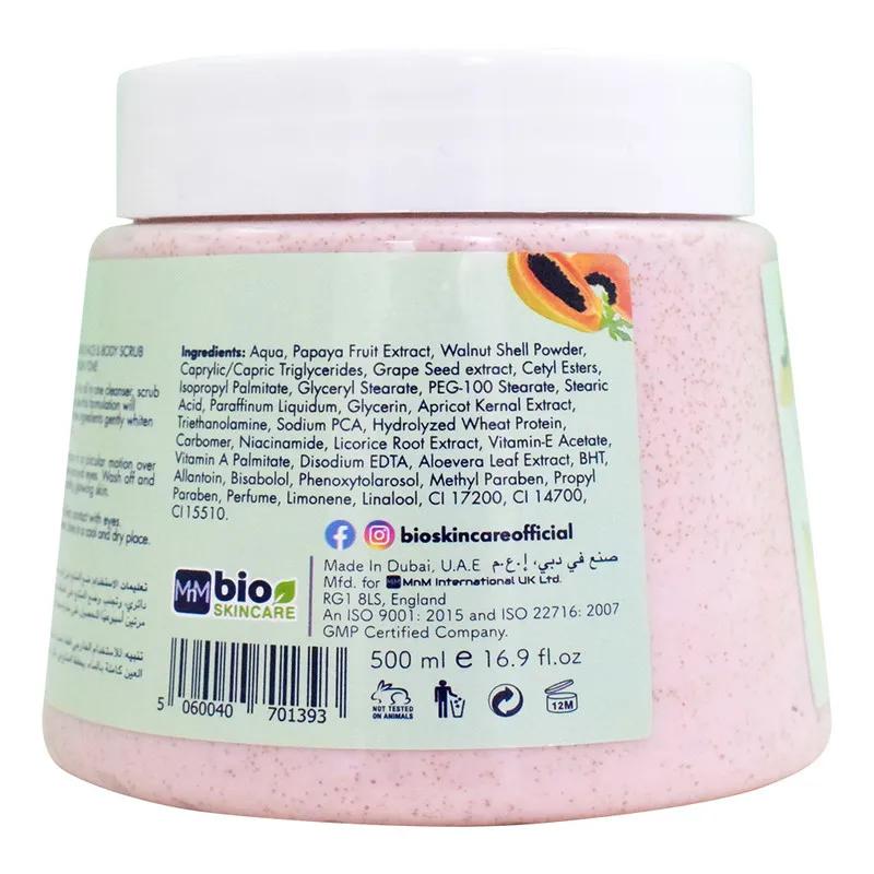Bioskincare Face & Body Scrub - Papaya 500Ml