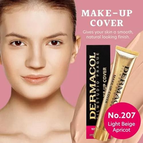Dermacol Full Coverage Foundation | Long Lasting Waterproof Makeup Cover Cream SPF30 | Hypoallergenic & Light Weight Liquid | Tattoo-604