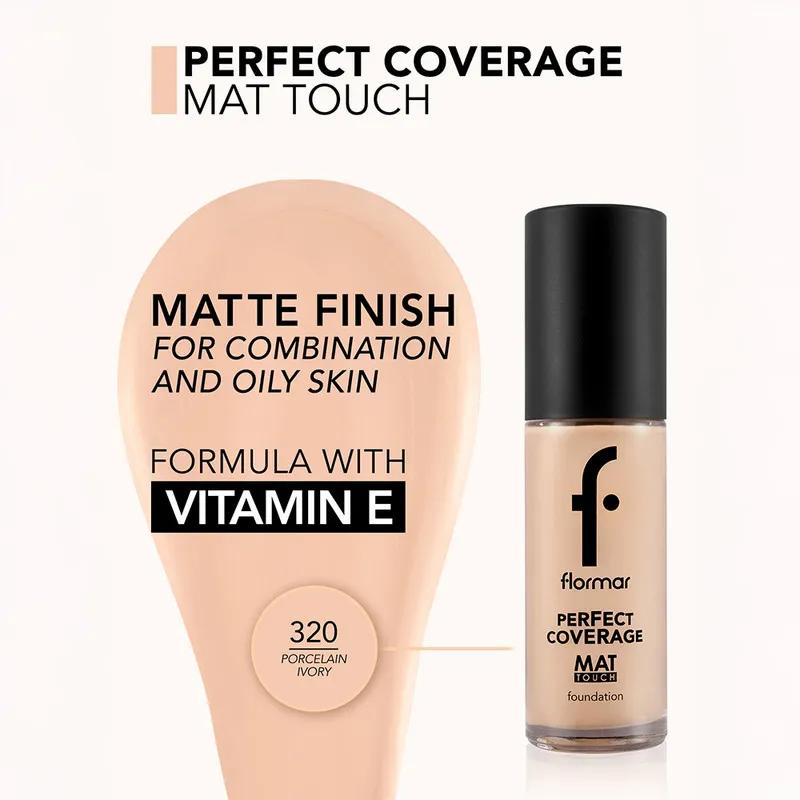 Flormar NP Perfect Coverage Mat Touch Fdt - 320 Porcelain Ivory