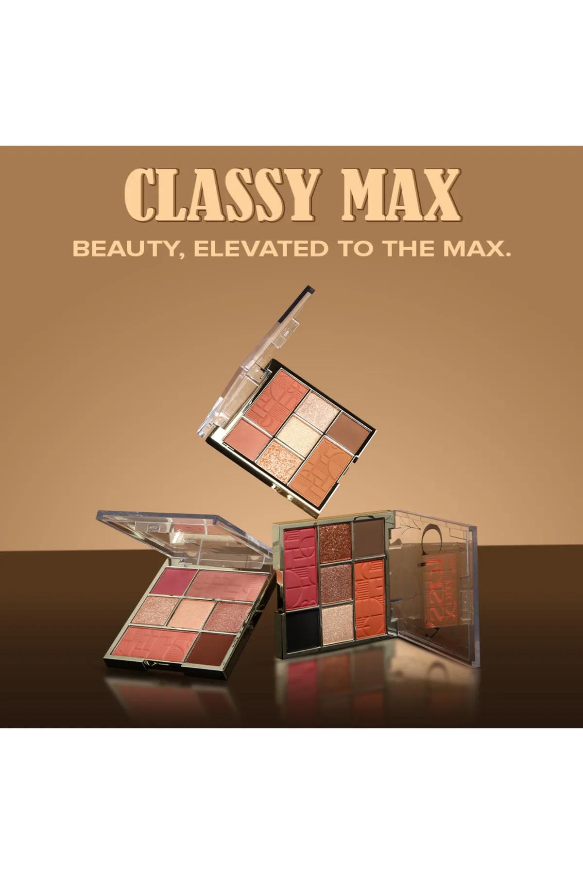 Classy Max 2 Color Blush + 5 Color Eyeshadow Palette-Multi-3