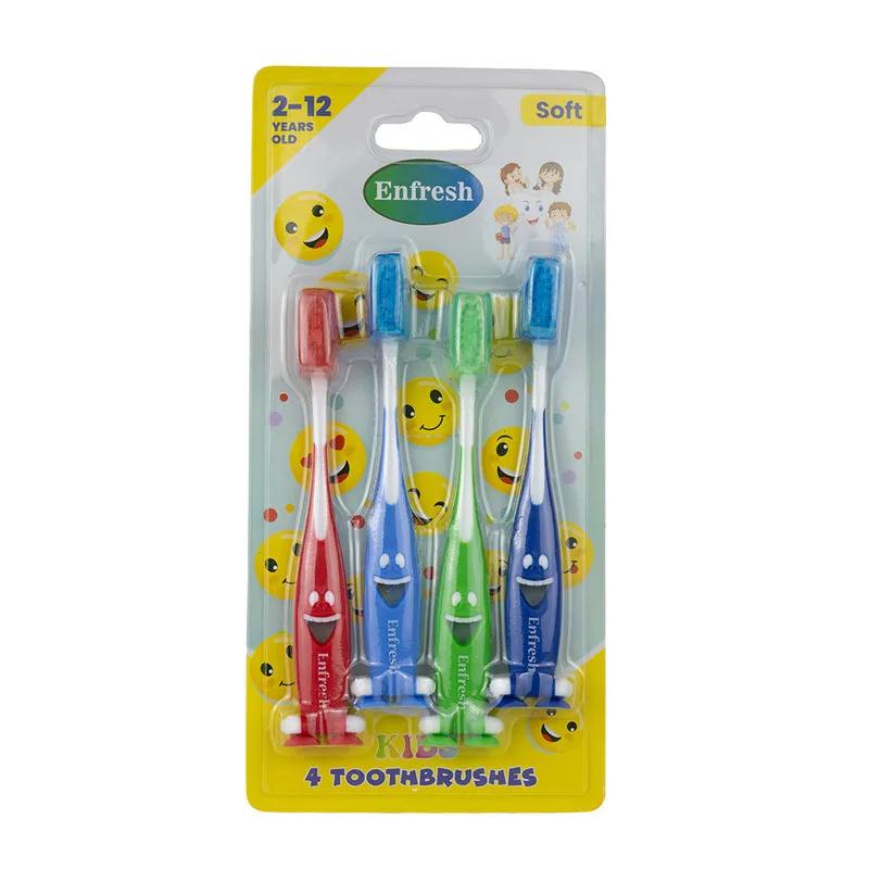 Enfresh Kid's Special ToothBurshes 4pk w/Cap