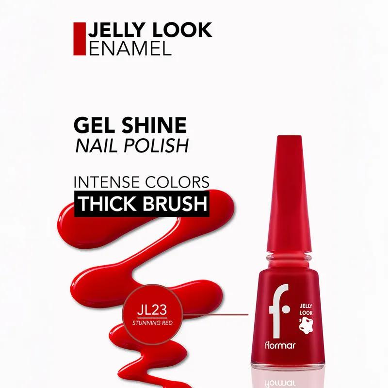 Flormar Jelly Look Nail Enamel - JL23 Stunning Red