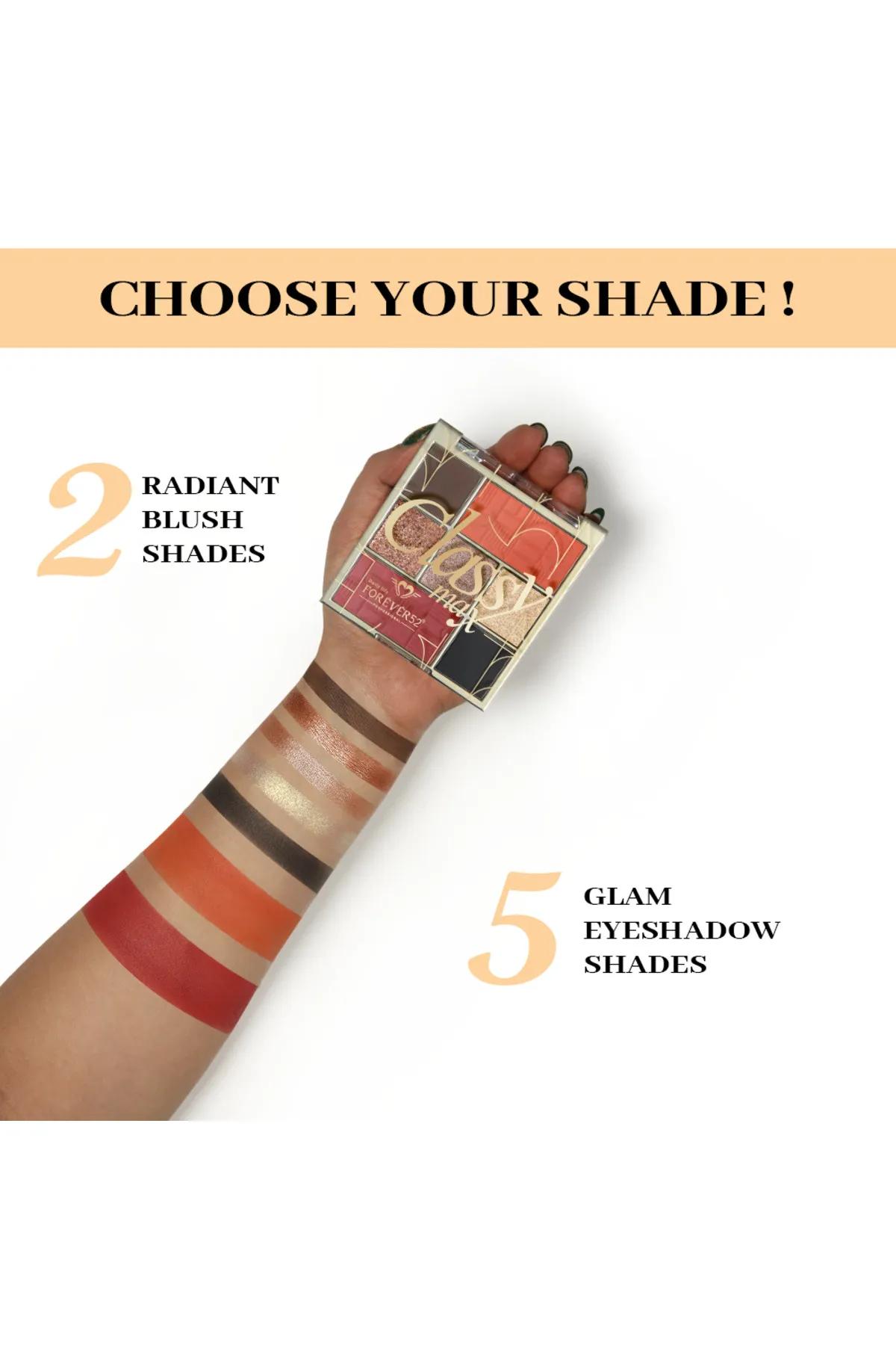 Forever52 Classy Max 2 Color Blush + 5 Color Eyeshadow Palette-Multi-4