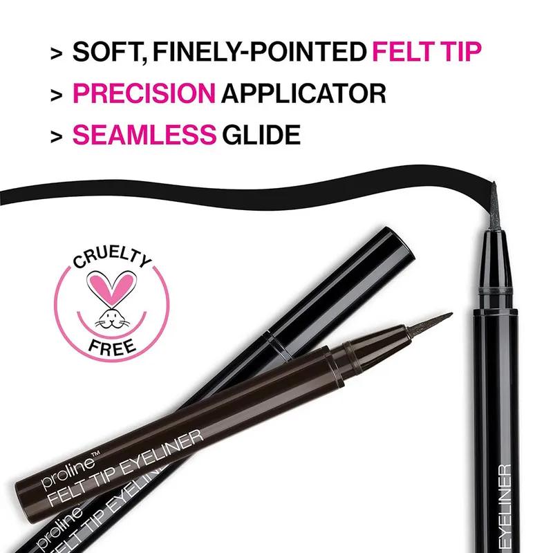 WnW ProLine Felt Tip Eyeliner Black
