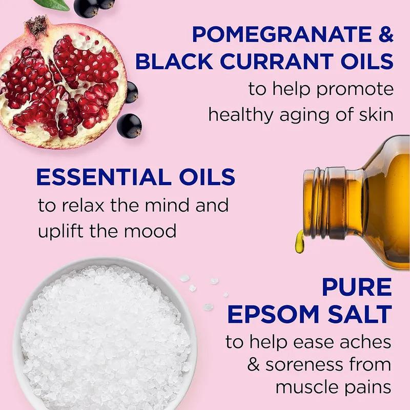 Dr Teal's Epsom Salt Soaking Solution Pomegranate & Black Currant 1.36Kg