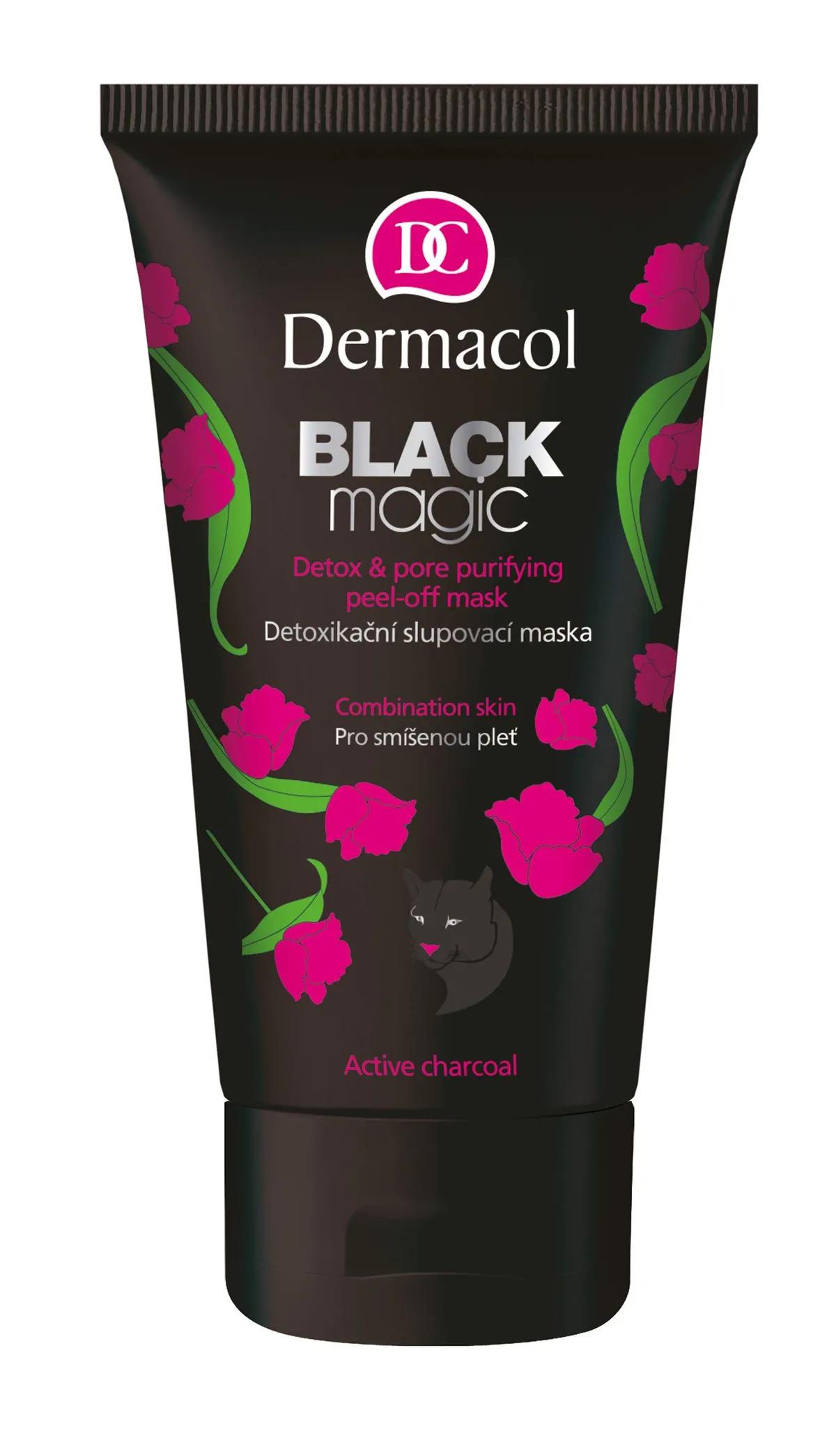Dermacol Black Magic Detox & Pore Purifying Peel-off Mask with Activated Charcoal and Aloe Vera for Blackhead Removal