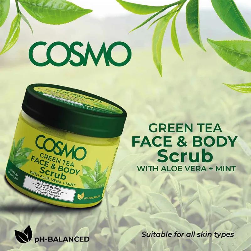 Cosmo Green Tea Face & Body Scrub 325Ml
