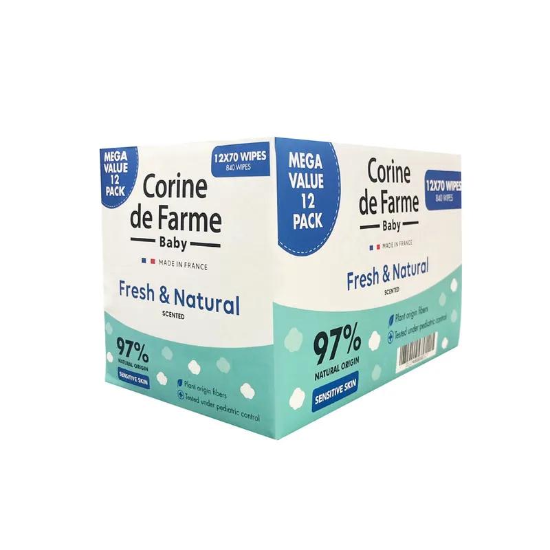 CDF-- Baby Fresh & Natural Wipes 70's(Pack of 12pcs)