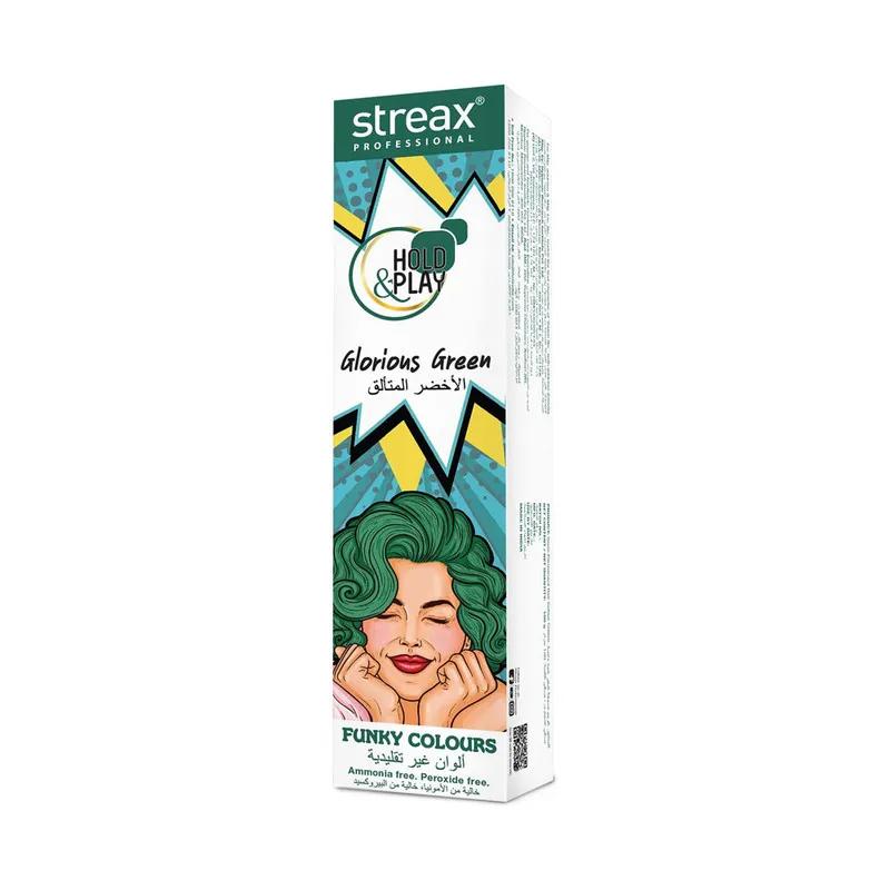 Streax Funky Clr Glorious Green100G