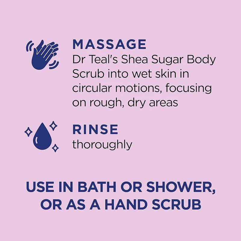Dr Teal's Shea Sugar Body Scrub Black Elderberry 538g