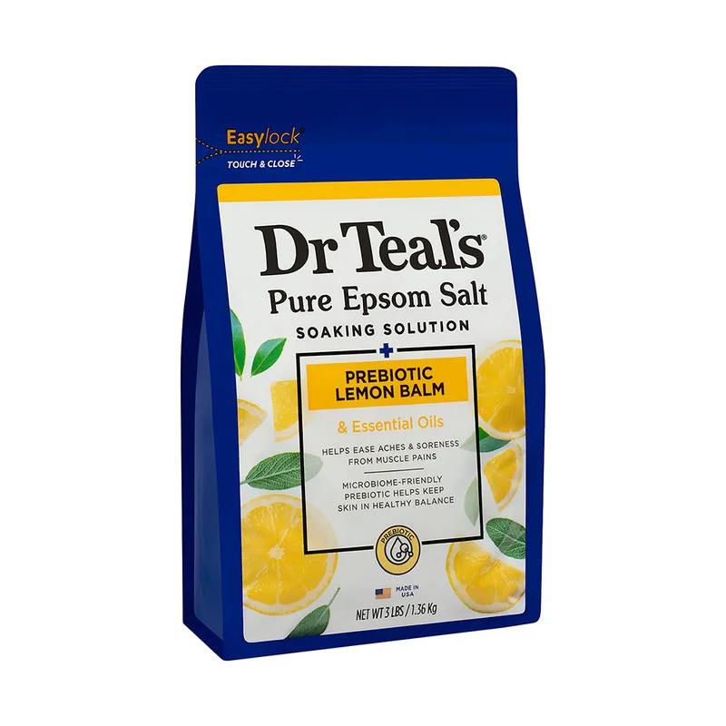 Dr Teal's Epsom Salt Soaking Solution Prebiotic Lemon Balm 1.36Kg