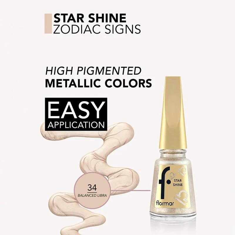 Flormar Star Shine Nail Enamel Zodiac -  34 Balanced Libra