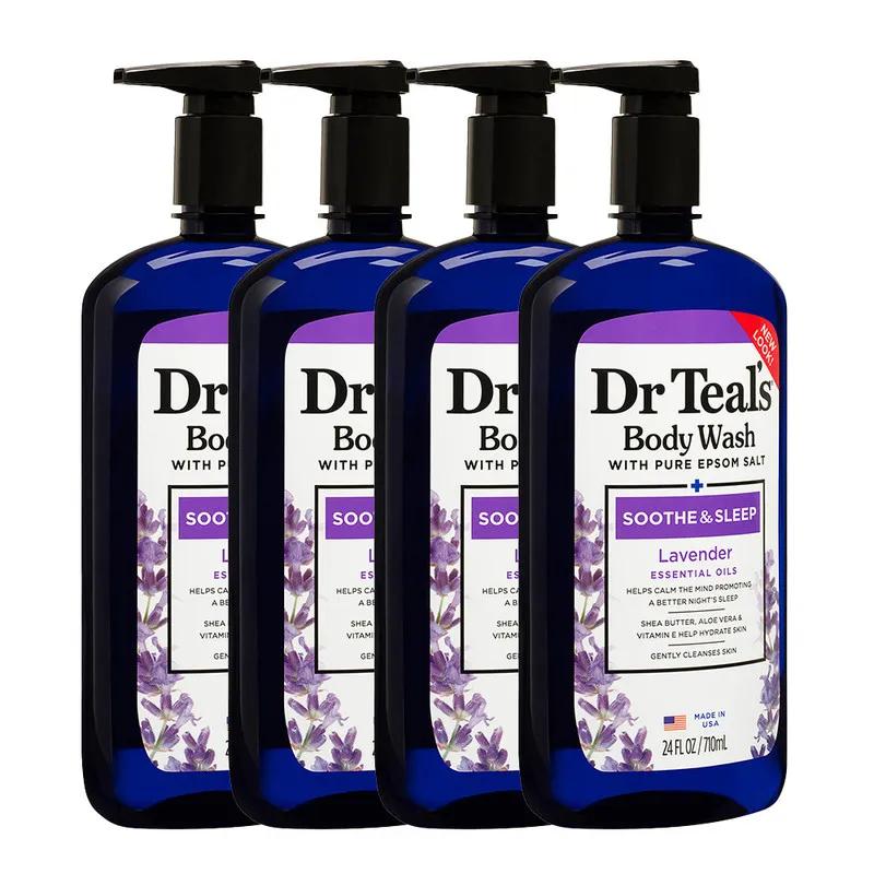 Dr Teal's Epsom Salt Body Wash - Lavender 710ml (Pack of 4)