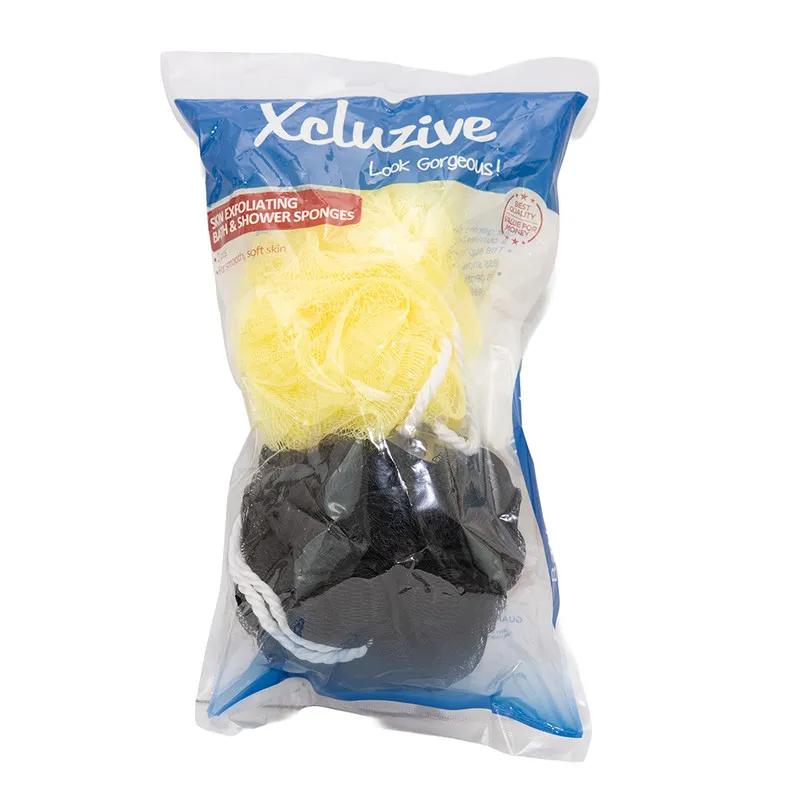 Xcluzive Exfoliating Gloves 2 Pcs & Bath Sponges 2 Pcs Asstd X2 Value Pack
