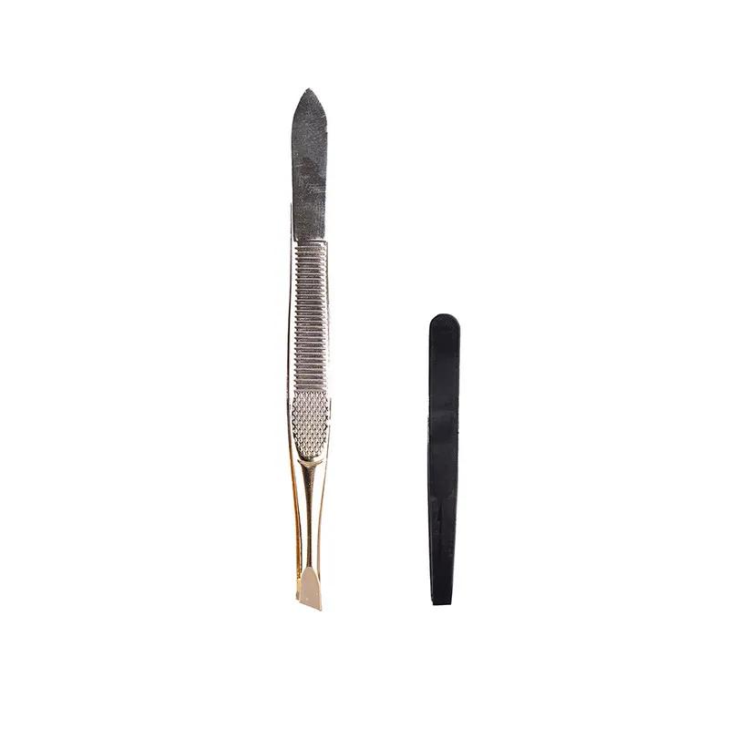 Xcluzive Slant Tweezers - G.Pltd/Prntd Hndl