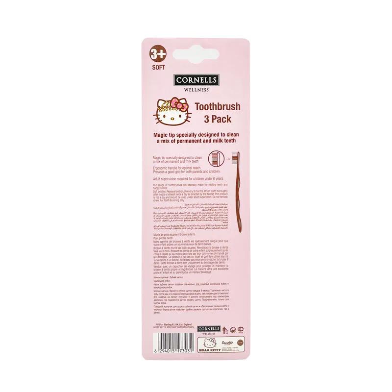 Cornells Hello Kitty 3pk Kids Toothbrush
