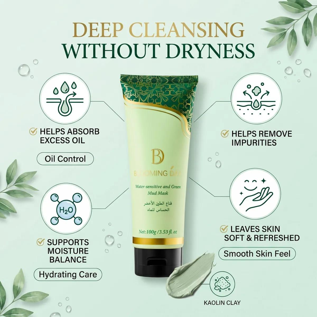 Blooming Day Water-sensitive and Green Mud Mask 100gm Clay Mask