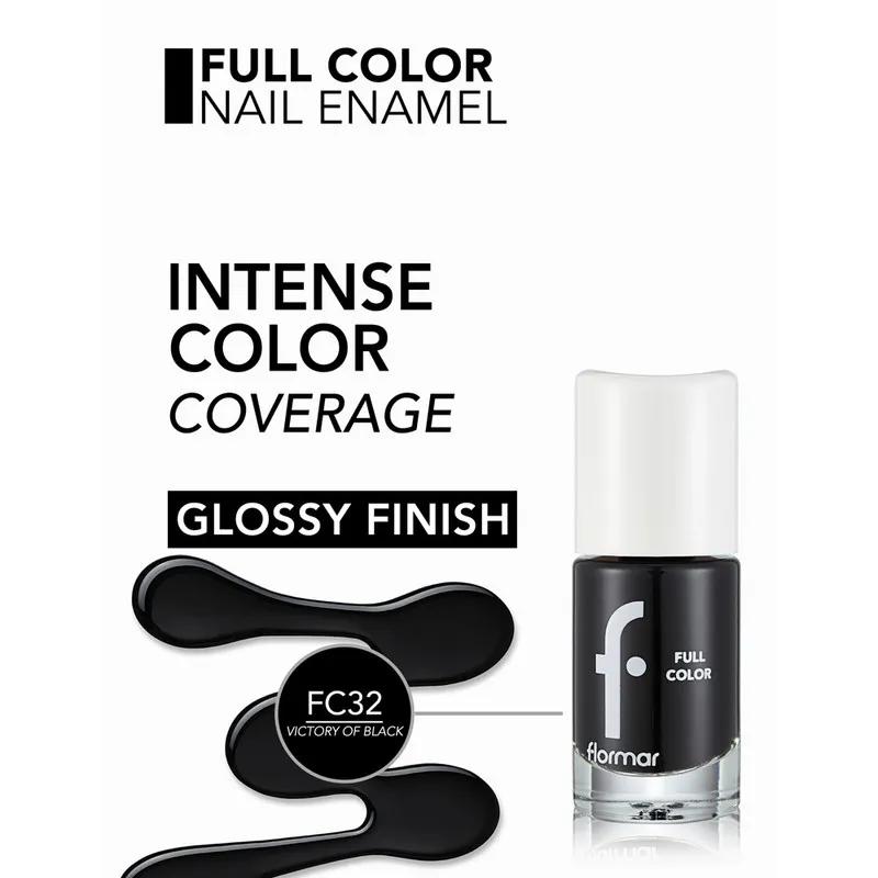 Flormar Full Color Nail Enamel - FC32 Victory of Black